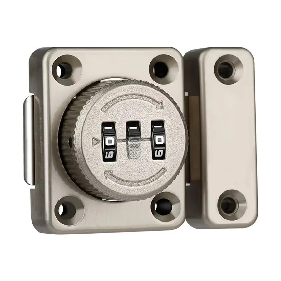 Smart Cam Code Lock Schieberiegel mit 3-stelliger Kombination für Türschlösser, Mailbox und Schränke, Silber - Bild 5