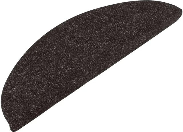 vidaXL Stufenmatten selbstklebend, 15 Stück, Schwarz, rutschfest und schalldämmend, B/T/H: 56 x 17 x 3 cm - Bild 1