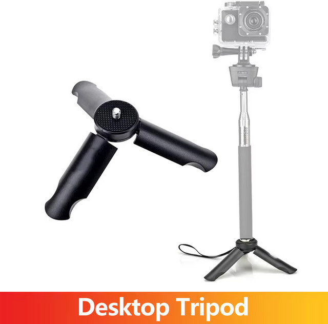 EXSKOF Mini Desktop Stativ in Schwarz für GoPro, DJI Osmo Action und Action-Kameras - Bild 1