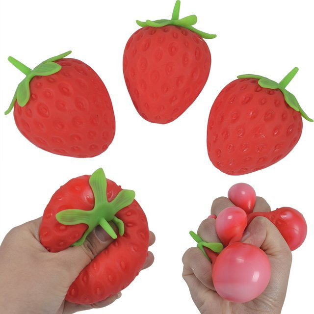 Small fire child Erdbeer-Frucht-Squishy-Spielzeuge, red - Bild 1