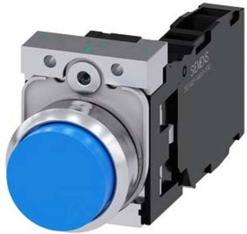 Siemens Drucktaster 3SU1150-0BB50-1FA0 in Blau aus Metall - Bild 1