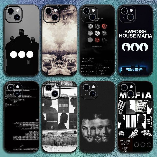 Swedish House Mafia Softshell Handyhülle für Apple iPhone 12 13 14 15 16 Pro Max Plus in Schwarz - Bild 1