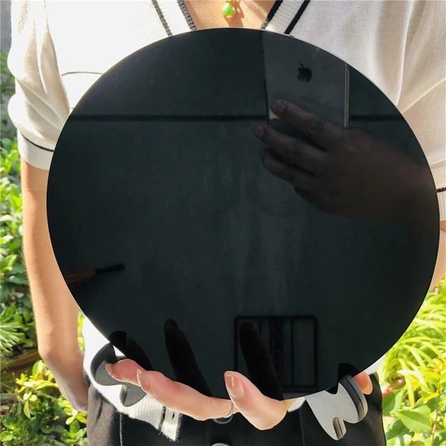 Wei Hong Schwarze Obsidian-Kreisscheibe als runde Platte für Scrying und Heilung, Durchmesser: 4–20 cm - Bild 1