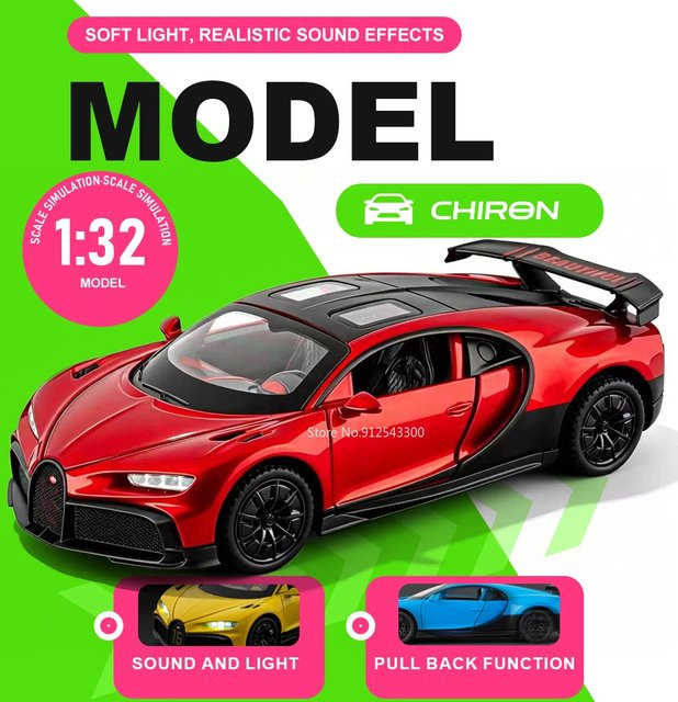 RMZ city Chiron Atlantic Automodell, 1:32, mit Licht und Sound, Druckguss-Fahrzeug - Bild 1