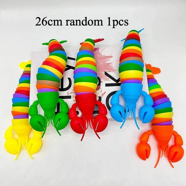 3D-Schnecken-Fidget-Spielzeug, Bunte Schnecke, Gelenkig, Flexibel, Alle Altersstufen - Bild 1