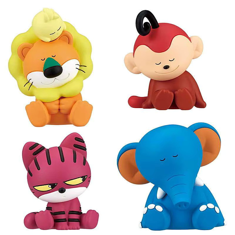 Re-ment Schläfrier Mini Affe Elefant Figur, Einzelfigur, Bunt / Mehrfarbig - Bild 3