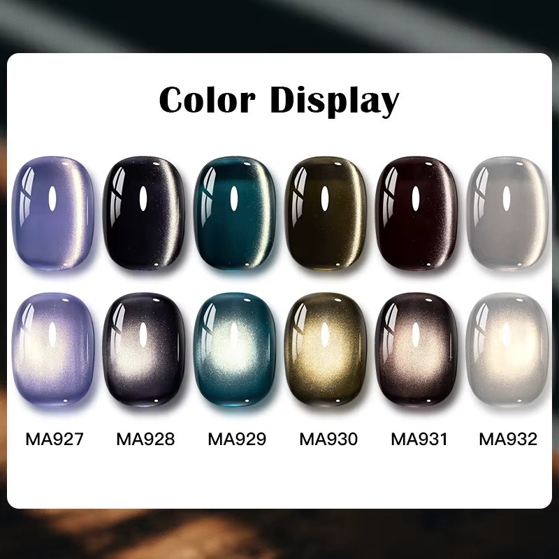 Meet Across Magnetgel Nagellack, Grau-Blau, 7 ml, Schimmernd - Bild 2
