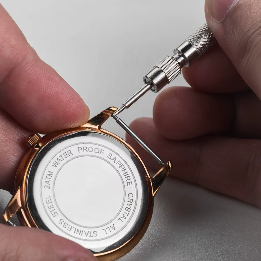 OAKCHARM Uhrenreparaturwerkzeug, 12-teiliges Werkzeugset, Edelstahl, Unisex - Bild 3