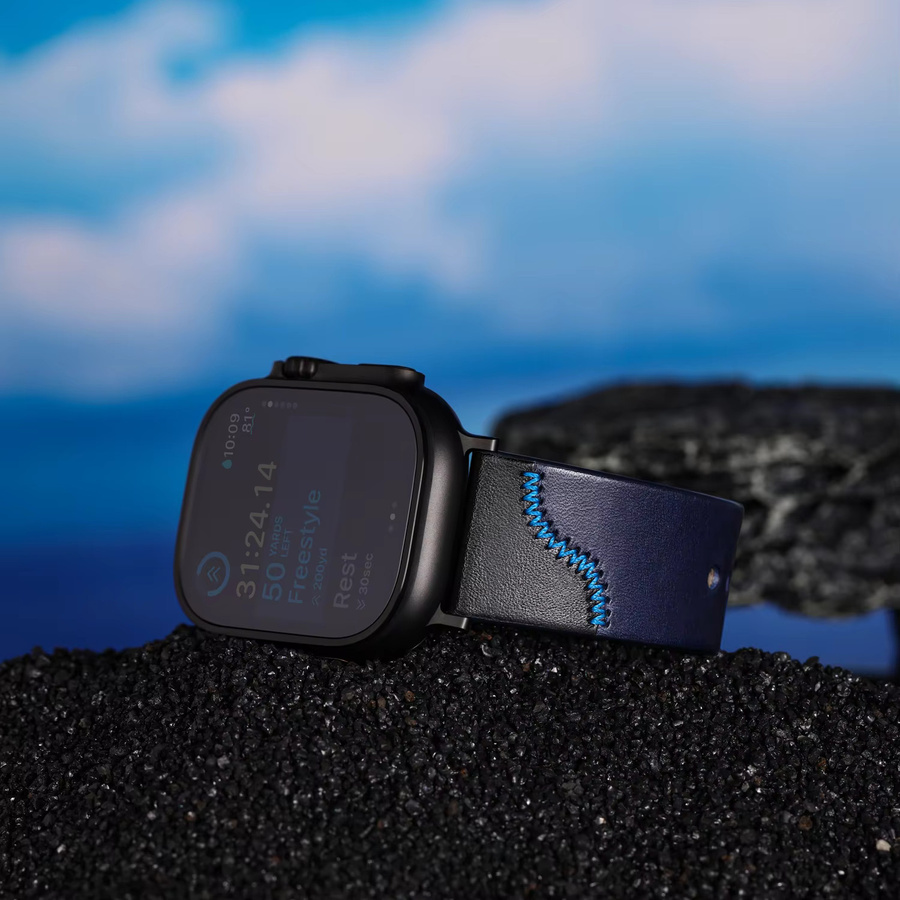 MAIKES Uhrenarmband Leder, Bicolor, passend für Apple Watch Ultra 49 mm, 46 mm, 45 mm, 42 mm - Bild 2