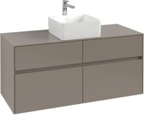 Villeroy & Boch Waschtischunterschrank Collaro in Marine Blue, Wandmontage mit Türen und internen Schubladen, B/H/T: 120 x 54,8 x 50 cm - Bild 1