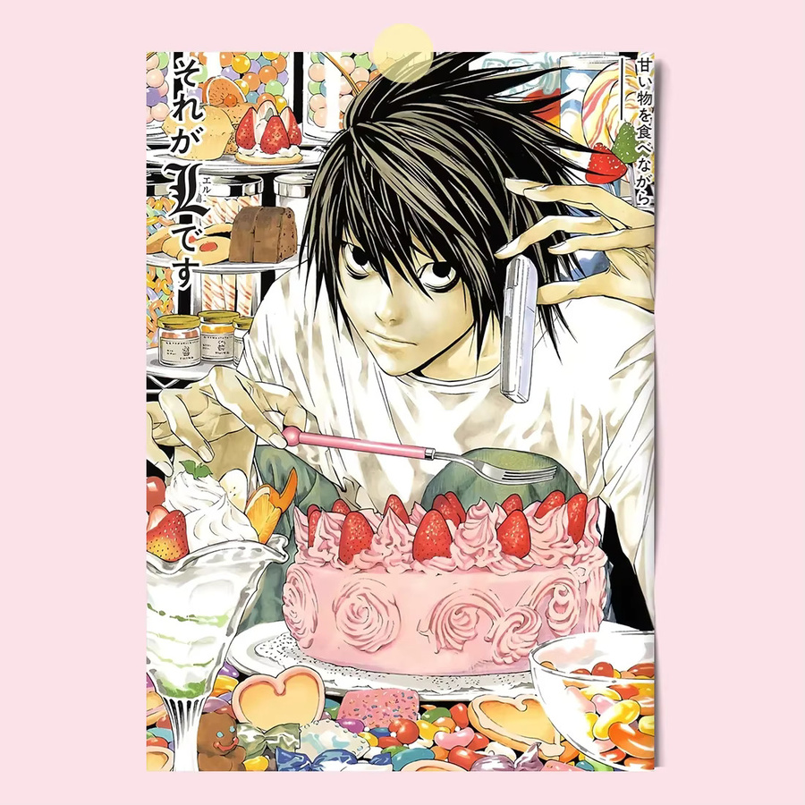 Death Note L & Team Poster von Bandai – Mehrfarbiger Anime-Kunstdruck im minimalistischen Design für deine Wanddekoration - Bild 2