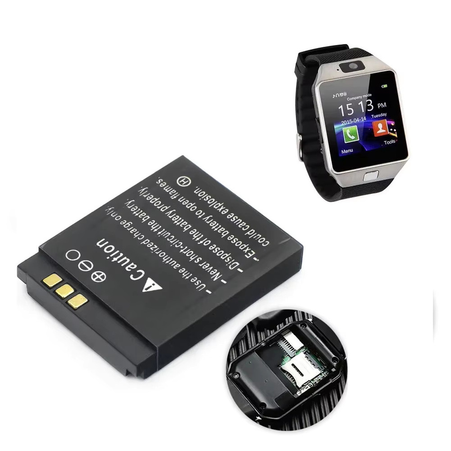 LQ-S1 Smartwatch-Akku 3,7V 380mAh in Schwarz für DZ09 V8 X6 und weitere Modelle - Bild 4