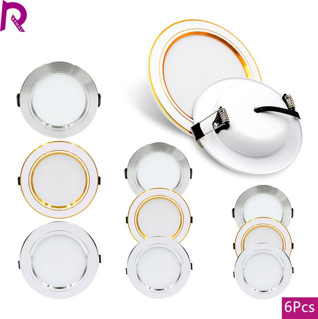 6er Set RXMAX LED Einbau Downlights White Panel Lampen für Innenbeleuchtung - Bild 1