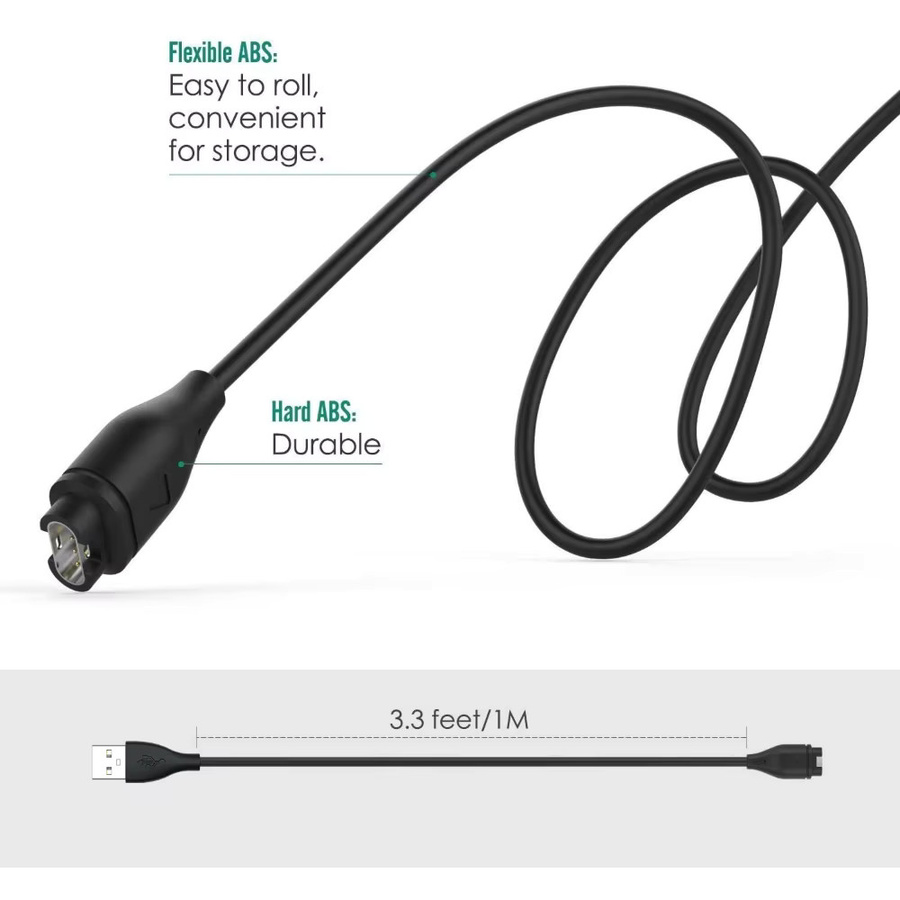 Garmin USB-Smartwatch-Ladekabel, 2er-Pack, Schwarz, USB-C - Bild 2