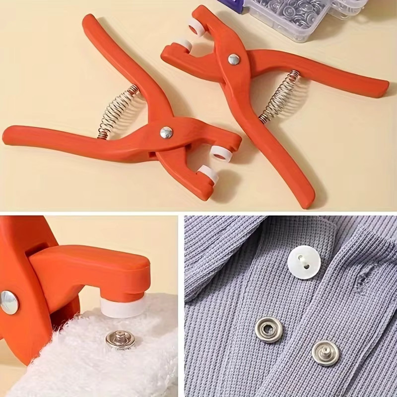 50er-Set handbetriebene Druckknopfzangen für DIY-Nähzubehör und handgefertigte Kleidung - Bild 2