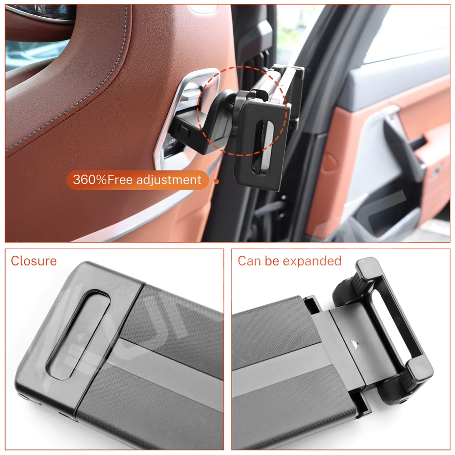 KUNGKIC 2er-Set Rücksitz-Halterung für iPad und Smartphone passend für BMW iX i5 G60 G05 G06 G61 X3 X5 X6 5er 7er Serie 2025 G45 in Schwarz - Bild 7