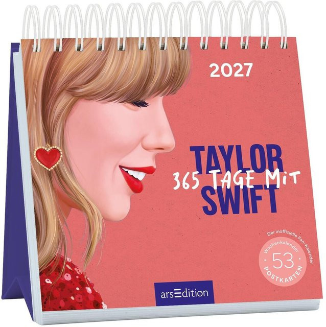 Taylor Swift Postkartenkalender 2027 von Ars Edition GmbH, 365 Tage Tischkalender, Multicolor - Bild 1