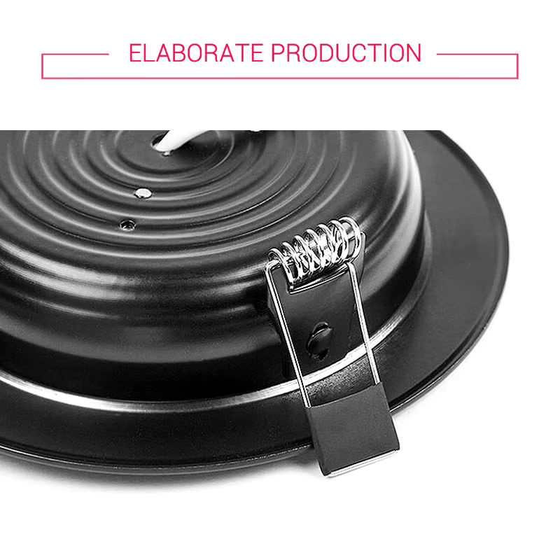 10er Set CTEEATE LED-Downlights IP65 wasserdicht, runde Einbaustrahler in Schwarz für die Innenbeleuchtung - Bild 4