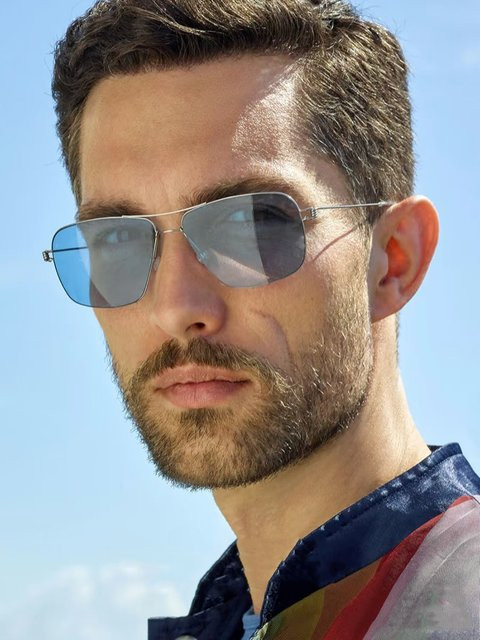 SO SMOOTH WIND Sonnenbrille Aviator, Titan, Männer - Bild 1