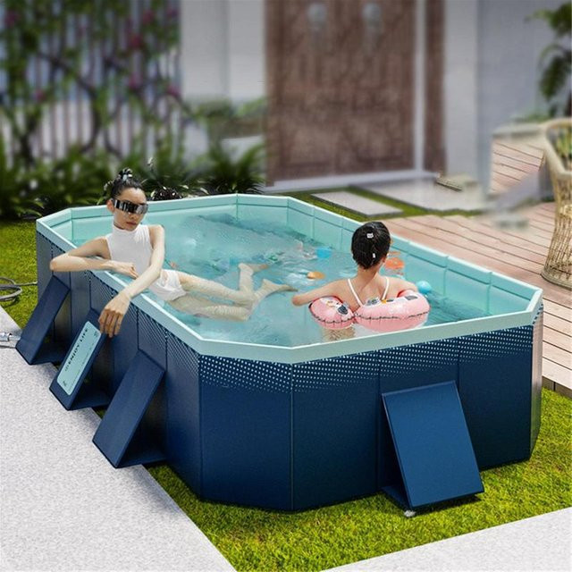 Faltbare Badewanne für Kinder und Familien, rechteckiger nicht aufblasbarer Pool für Indoor und Outdoor - Bild 1