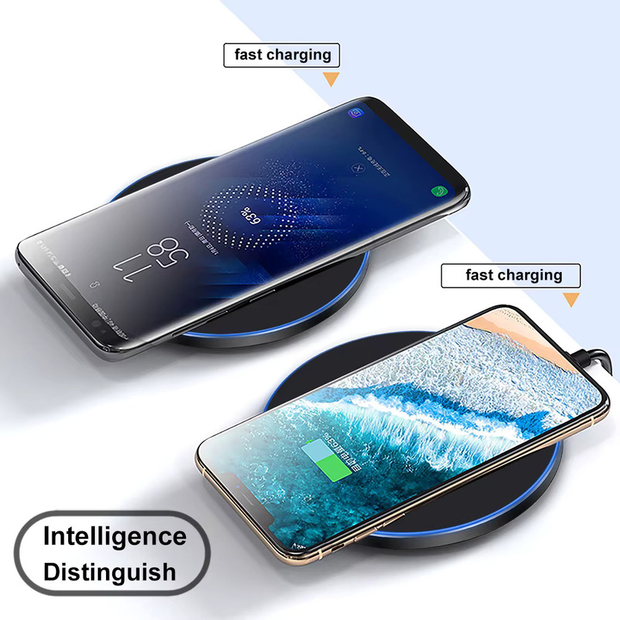 VIKEFON Kabelloses Induktions-Schnellladepad für iPhone, Samsung, Xiaomi und Huawei in Schwarz oder Weiß - Bild 2