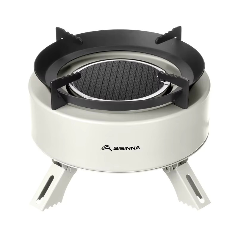BSWOlf Outdoor Camping-Kassettenherd Tragbarer Gaskocher Split-Wanderkocher mit 3200W in Weiß - Bild 4