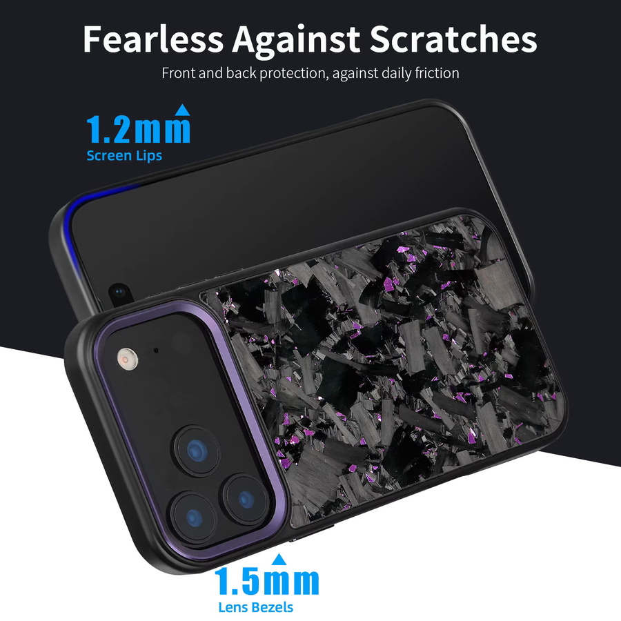 Premium Carbon Handyhülle für Apple iPhone 17 Pro Max in Schwarz und Rot, stoßfest und rutschfest mit kabelloser Ladefunktion - Bild 5