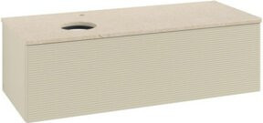 Villeroy & Boch Waschtischunterschrank Antao mit Frontstruktur und Beleuchtung, Grau lackiert, B/T/H: 120 x 50 x 50 cm - Bild 1