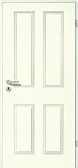GetaDoor Zimmertür Brillant Classic 4004 in Weiß, Vollspan, Rechtsanschlag, B: 86,0 cm, H: 198,5 cm - Bild 1
