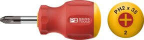 PB Swiss Tools Stubby Schraubendreher PH1 mit SwissGrip in Rot - Bild 1