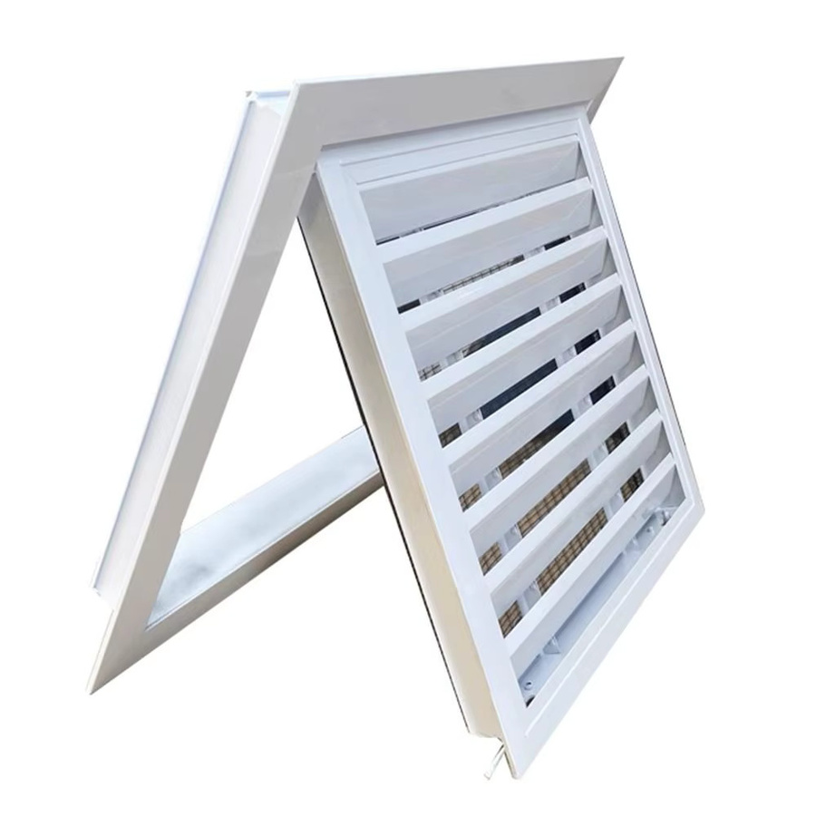 Quadratisches Rücklaufluftgitter aus Aluminiumlegierung mit Mesh-Einsatz in Weiß - Bild 4