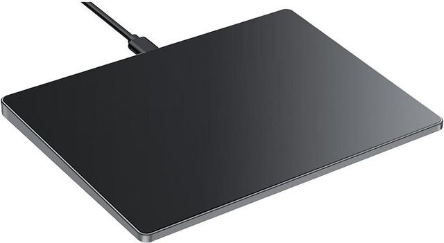 JOMAA Multi-Touch-Trackpad aus Aluminium, ultradünnes kabelgebundenes USB-C Touchpad für Windows 10/11 Desktop und Laptop, Schwarz - Bild 1