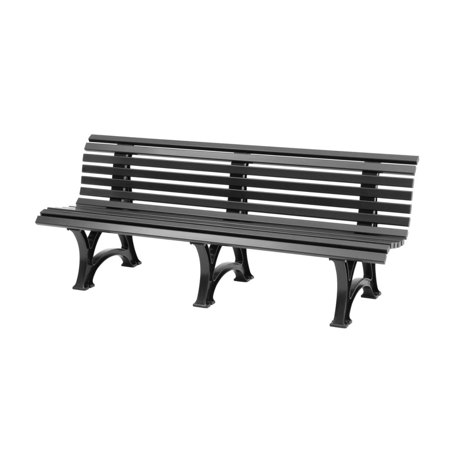 PROREGAL Gartenbank Jamaika 4 Sitzer in Graphitgrau aus UV-beständigem Witterungskunststoff, H x B x T: 80 x 200 x 64 cm - Bild 2