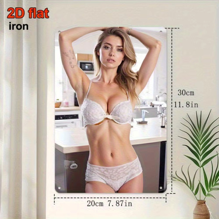 CIFBUY Retro Metall-Wandkunst-Schild in Silber, Vintage Dekoration für Zuhause, Bar oder Café, B: 20,32 cm, H: 30,48 cm - Bild 1