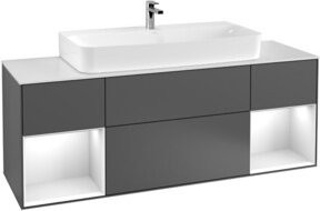 V&B Waschtischunterschrank Finion in Grau lackiert, B/T/H: 160 x 50,1 x 50,1 cm - Bild 1