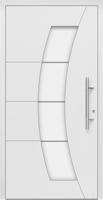 Splendoor Moderno Aluminium-Haustür mit Glaseinsatz, Weiß, Anschlag Rechts, B: 110 cm, H: 210 cm - Bild 1