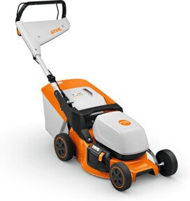 STIHL Akku-Rasenmäher RMA 243 Grundgerät mit Multi-Messer, Mulchkeil, Seitenauswurf und 52 l Grasfangkorb - Bild 1