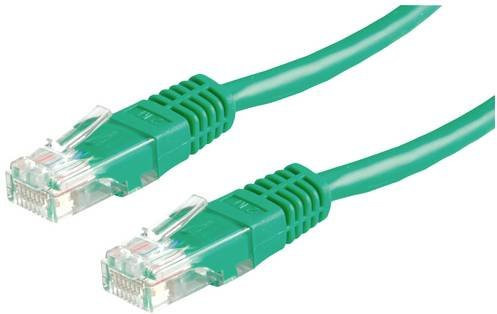 Roline RJ45 Patchkabel CAT 5e U/UTP Ethernet LAN, Länge: 3,00 m, Grün - Bild 1