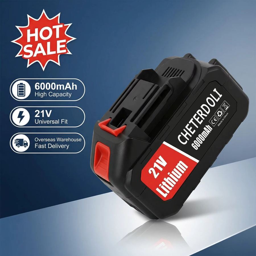 Aleaivy 21V Lithium-Ionen-Akku mit Leistungsanzeige in Schwarz, kompatibel mit Makita 21V - Bild 6