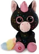 Nici Einhorn Vita-Mi Kuscheltier aus Plüsch in Pink Rosa und Schwarz, Höhe: 15 cm