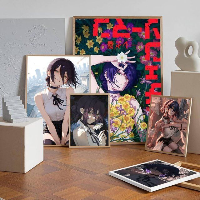 Potdemiel Chainsaw Man Reze Wandaufkleber und Poster aus wasserfestem Papier - Bild 1
