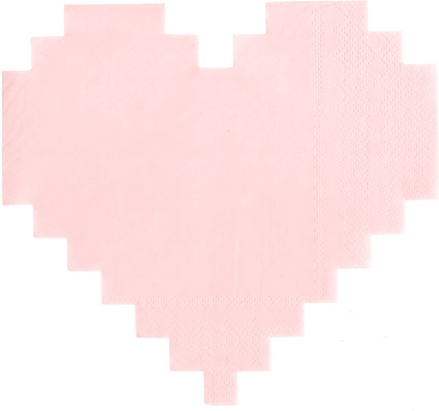 Rico Design Servietten Pixel-Herz in Rosa - Bild 1