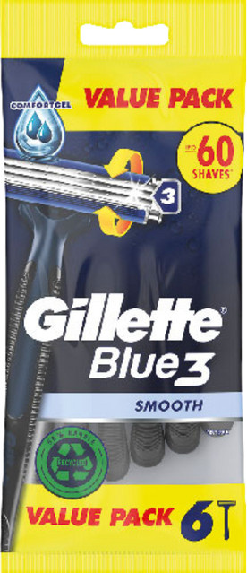 Gillette Blue 3 Smooth Einwegrasierer, 6 Stück, Unisex - Bild 1