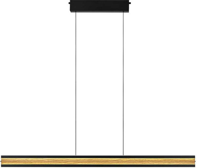 Buschwerk Heloise LED-Pendelleuchte in Schwarz und Gold/Messing, dimmbar und höhenverstellbar, modern und rechteckig - Bild 1