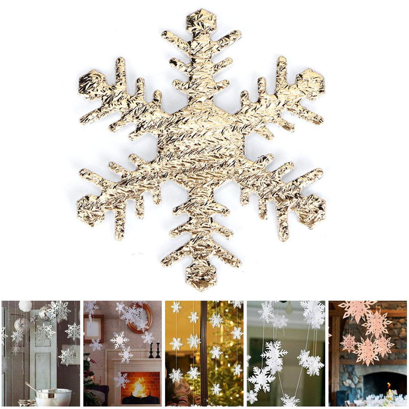 GoolRC 200 Stück Weihnachts Schneeflocken Tischkonfetti aus Vliesstoff in Gold für Partydekoration - Bild 3