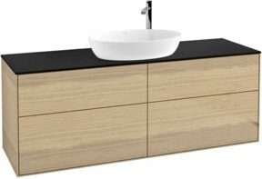 V&B Waschtischunterschrank Finion in Oak Veneer, Farbe Braun, Breite: 160 cm, Tiefe: 50,1 cm - Bild 1