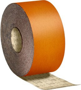 Klingspor Schleifrolle PL 31 B mit Korn 240 für Metall und Holz, Farbe Orange, Breite: 110 mm, Länge: 50000 mm - Bild 1
