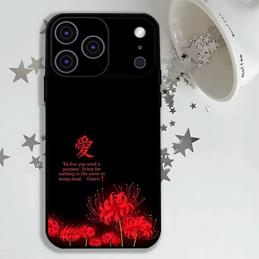 Schwarze weiche Handyhülle Ghoul Red Spider Lily Tokyo für iPhone 11 12 13 14 15 16 17 Pro Max Plus Air Mini - Bild 2