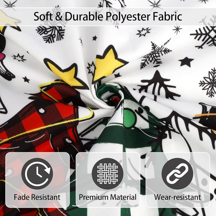 VIKAMA Weihnachtsbaum-Rock im Büffelkaro-Design für deine festliche Weihnachtsdekoration - Bild 4