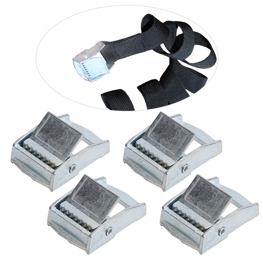 4 Stück CosyHome Zinklegierung Schnalle für Schwerlast Zurrgurte und Ladungsgurte, Farbe: Weiß, Breite: 20 mm - Bild 2